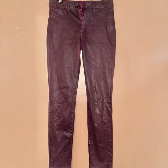 Treasure and Bond Burgundy Coated High Rise Bootcut Jeans - Size 28 - Picture 7 of 10